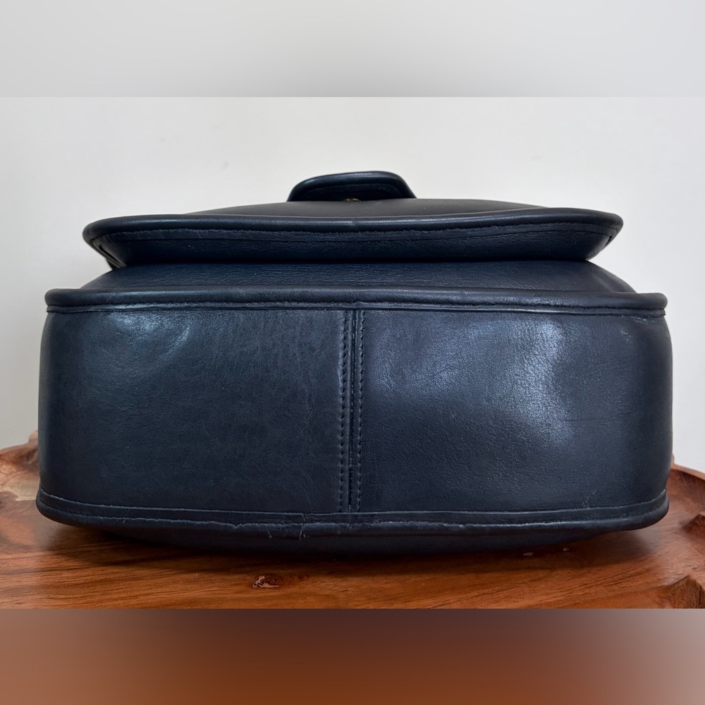 Vintage COACH Lennox Bag Navy Leather Crossbody RARE 9918 - Picture 13 of 17